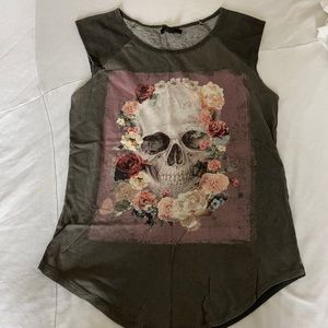 Grey Skelton Muscle Tee